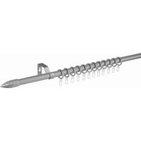 Vorhangstangenset Cardo aus Metall, ca. 120cm - Edelstahlfarben, Metall (120cm) - Premium Living