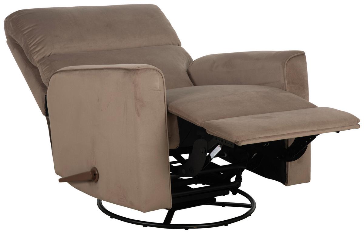 Počivalnik Mavrik, Rjavosiva, Relax Funkcija - rjavosiva/črna, Moderno, kovina/tekstil (87.5/103.5/99cm) - P & B