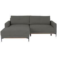 Kutna Garnitura Bergamo - tamno siva/crna, Moderno, tekstil/metal (162/238cm) - Mömax
