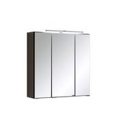 Spiegelschrank Cardiff mit Drehtüren ca. 60x64 cm Grau - Chromfarben, KONVENTIONELL, Glas/Holzwerkstoff (60/64/20cm) - Held