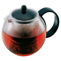 Teekanne Bodum Assam Schwarz - Schwarz, KONVENTIONELL, Glas (19/16/15cm) - Bodum