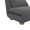 BÄDDFÅTÖLJ BELLA - mörkgrå/naturfärgad, Modern, metall/trä (85/76/84cm) - Bessagi Home