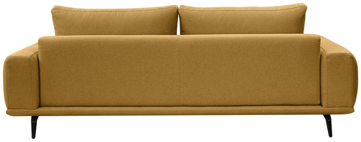 Canapea cu 3 locuri SELENE - galben, Modern, textil (242/89/115cm) - MID.YOU