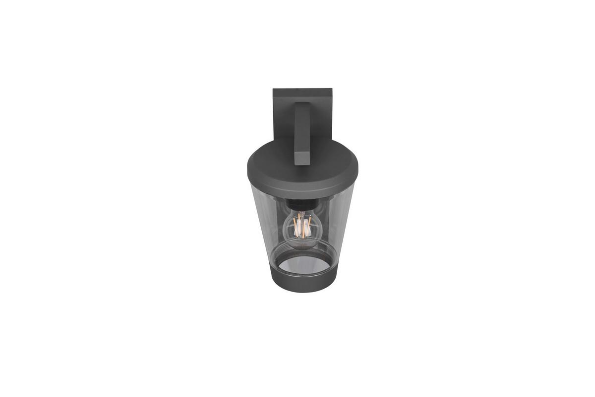 Außenwandleuchte Cavado Anthrazit max. 40 Watt - Klar/Anthrazit, Basics, Kunststoff/Metall (16/28/23cm) - Trio Leuchten