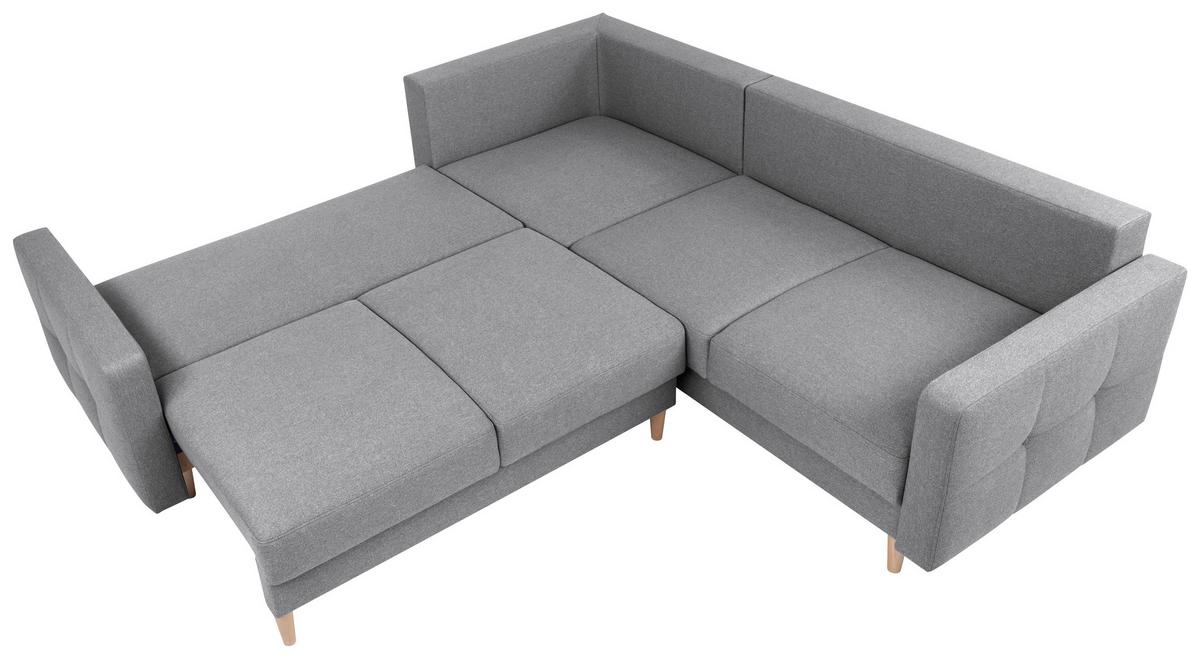 Coltar NORET - gri închis, Konventionell, textil (242/242cm) - Modern Living