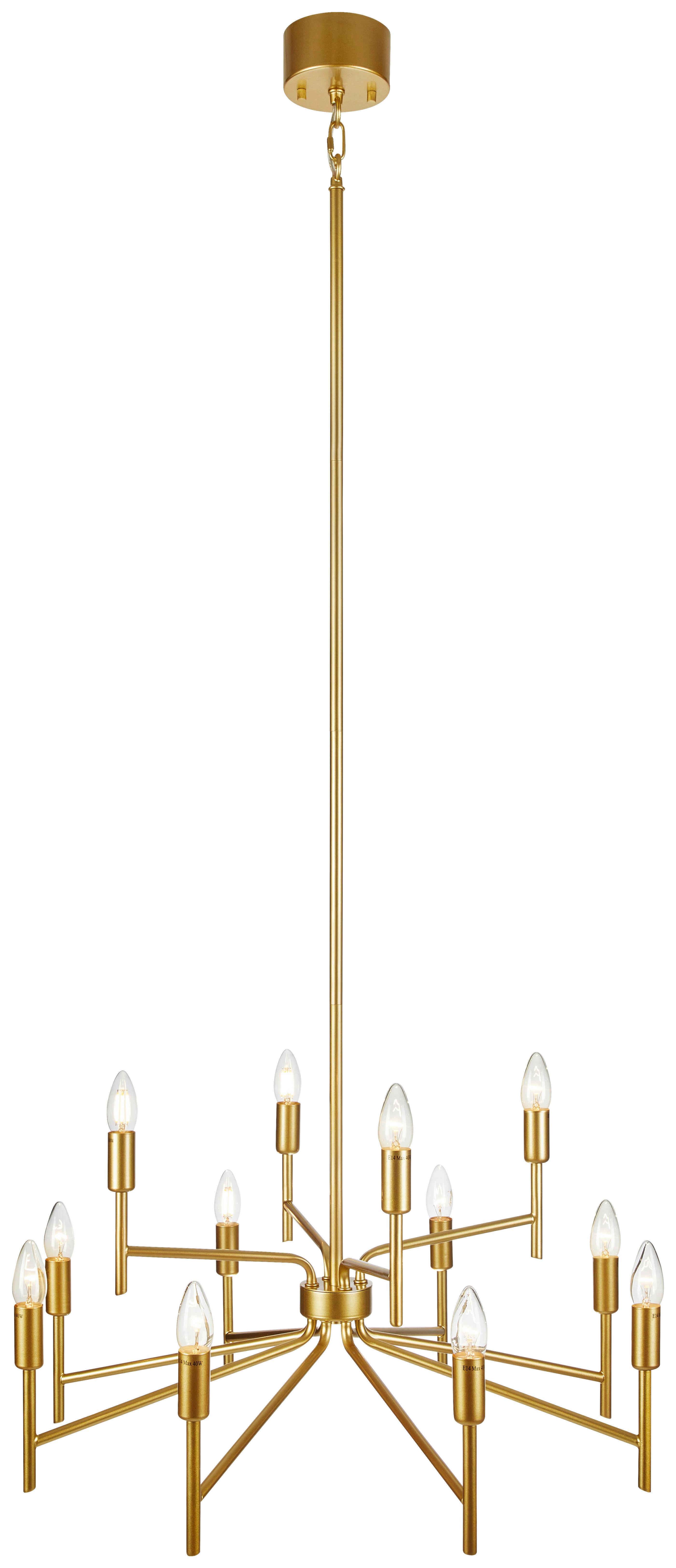 Kronleuchter Regent max. 40 Watt - Goldfarben, Basics (70/70/155cm) - Markslöjd