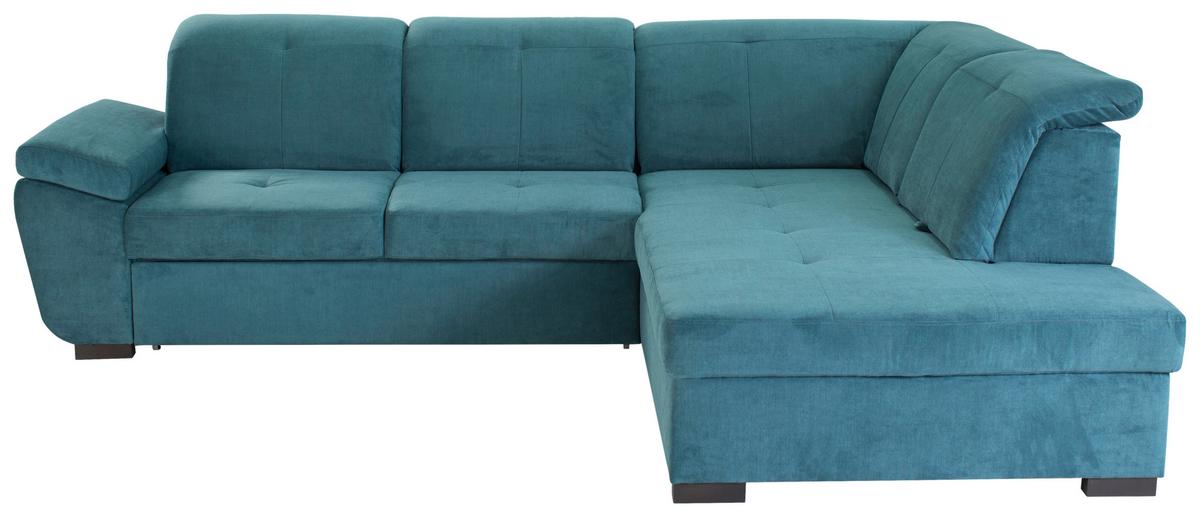 Kutna Garnitura Vince - plava/crna, Design, tekstil/plastika (280/202cm) - Modern Living