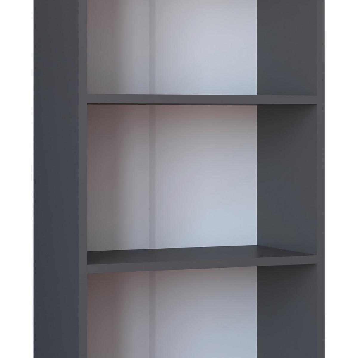 Regal Dilos, Siva - antracit, Moderno, leseni material (56/114/30cm) - MID.YOU