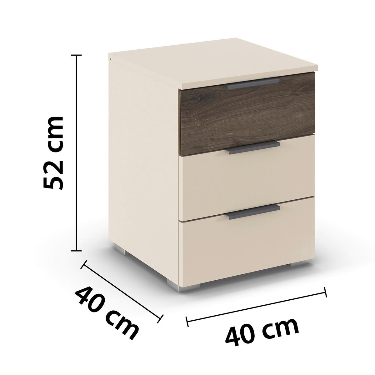 Noćni Ormarić Sajo - boje šampanjca, Trend, drvni materijal (40/52/40cm) - Premium Living