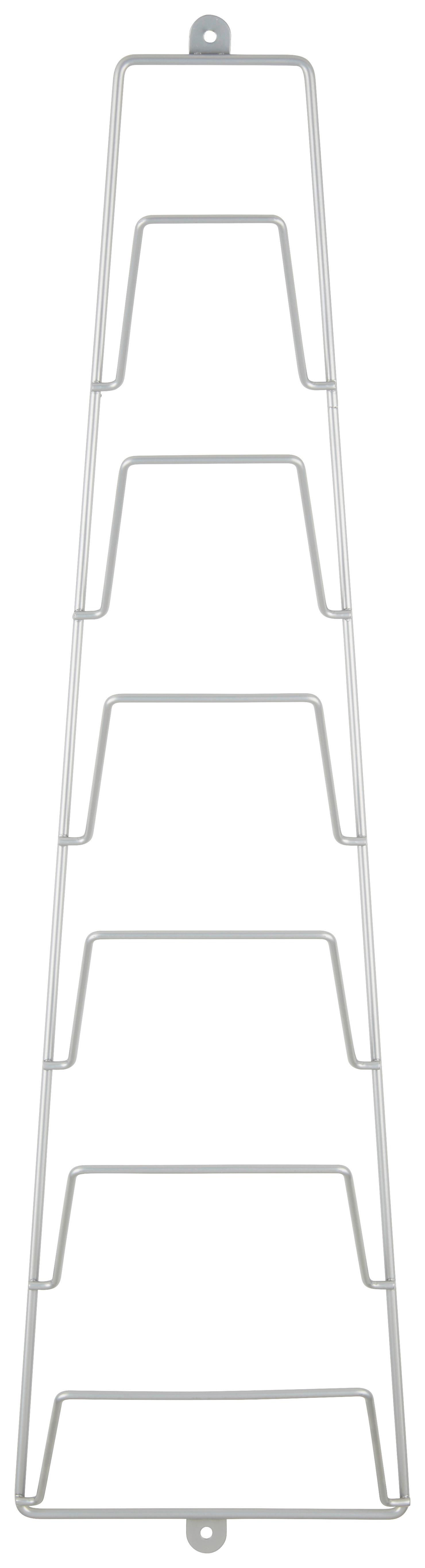 Fali Újságtartó 6 Részes Fém Praktik - alumíniumszínű, fém (18/65/6cm) - Mömax