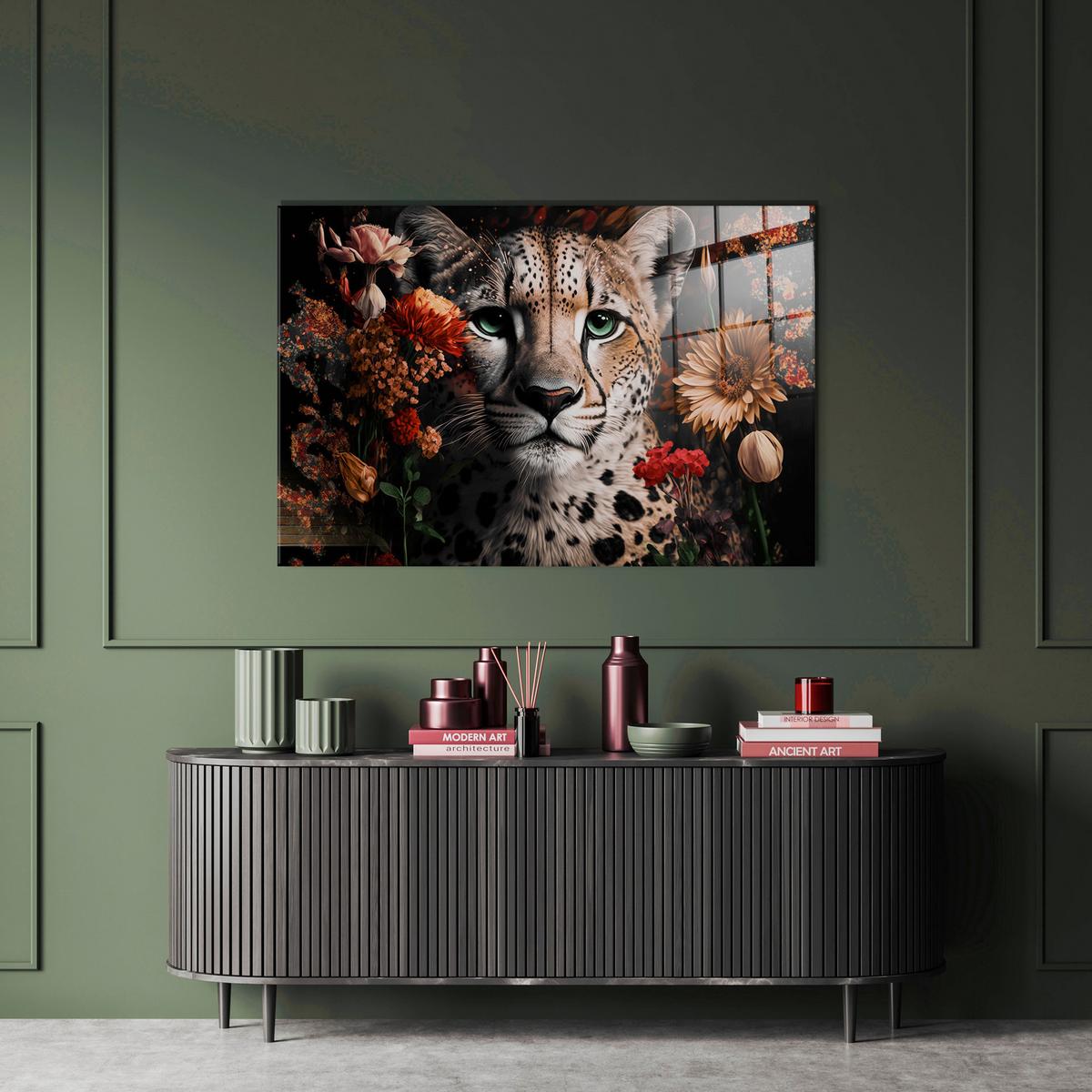 Glasbild Multicolor ca. 120x80cm - Multicolor, Basics, Glas/Papier (120/80cm)