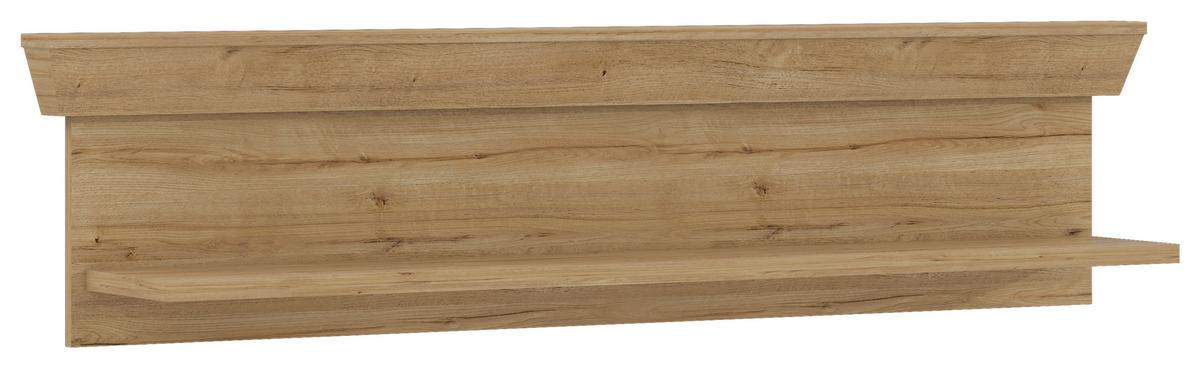 Poliță de perete CANNES - culoare lemn stejar, Romantik / Landhaus, plastic/metal (143/33/23cm) - Premium Living
