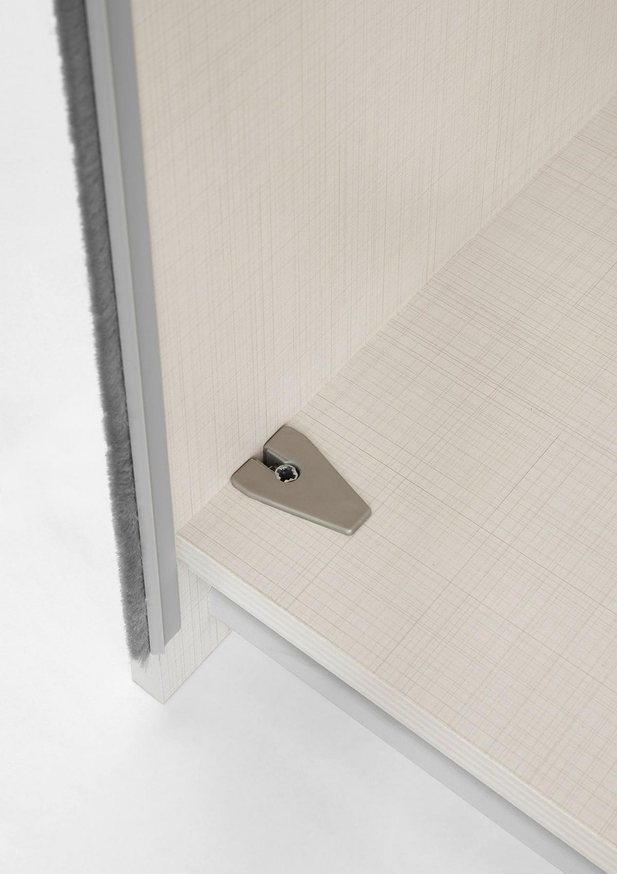 Dulap glisant cu uși de sticlă INCLUDO - ivoar, Konventionell, sticlă/material pe bază de lemn (298/222/68cm) - Premium Living