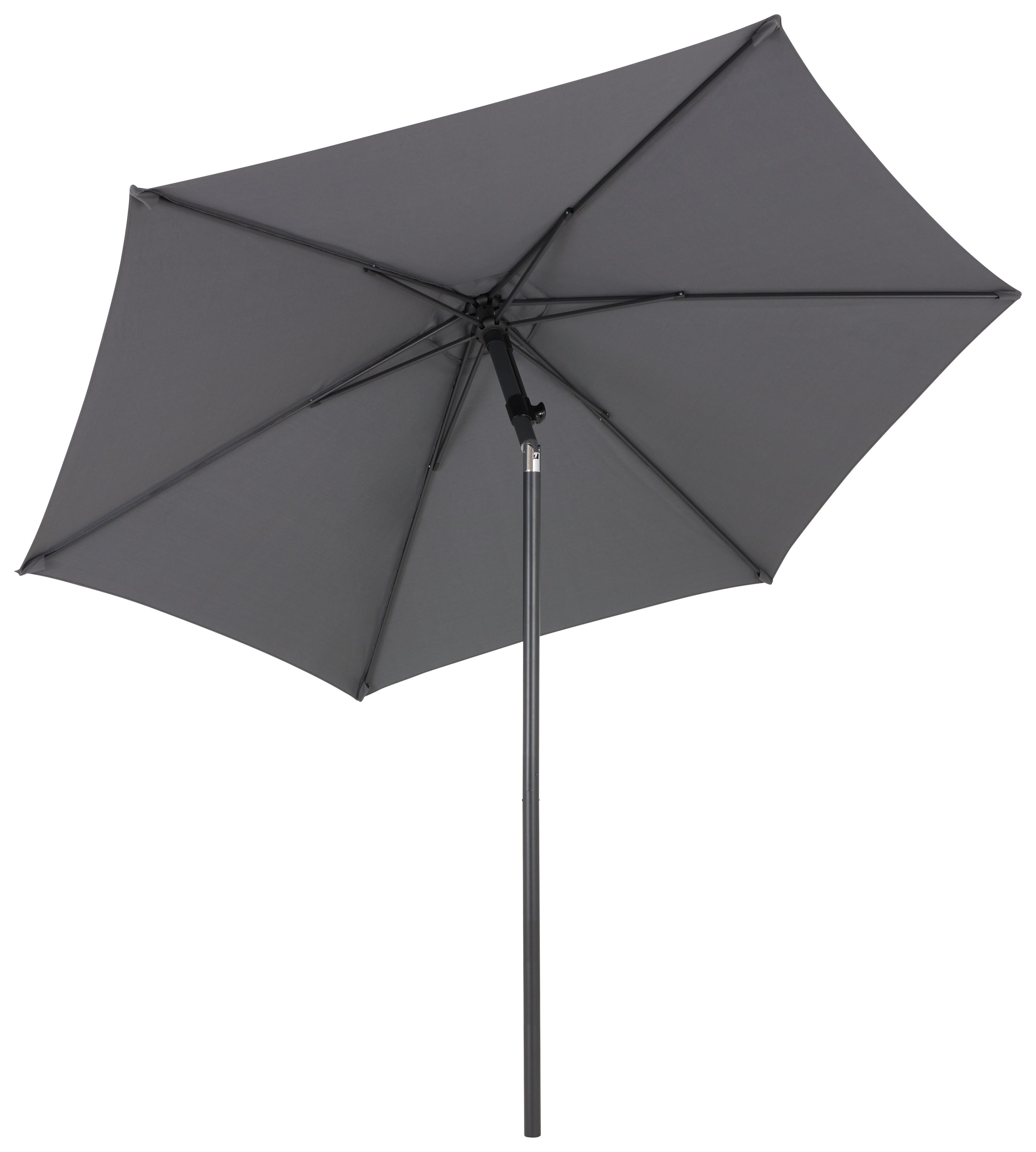 Sonnenschirm Adorno Anthrazit - Anthrazit, Modern, Textil/Metall (300/243/300cm) - Mömax