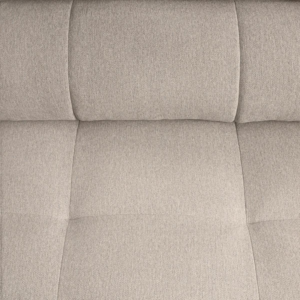 Wohnlandschaft Alberto Beige - Beige/Schwarz, MODERN, Textil/Metall (296/78/201cm) - Mömax