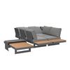 LOUNGEGARNITUUR SABRINA - Natuurlijke kleuren/Donkergrijs, Modern, Kunststof/Textiel (323/79/253cm) - Bessagi Garden