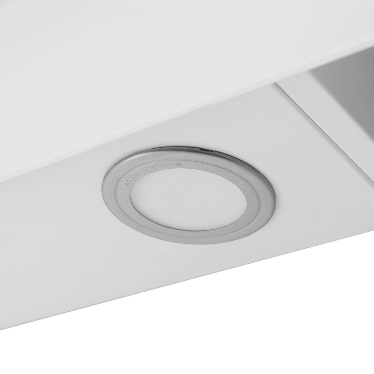 Kuhinjska Napa Svea, 90cm - bela, Trend, kovina/steklo (90/73,9-111,9/37cm) - Respekta