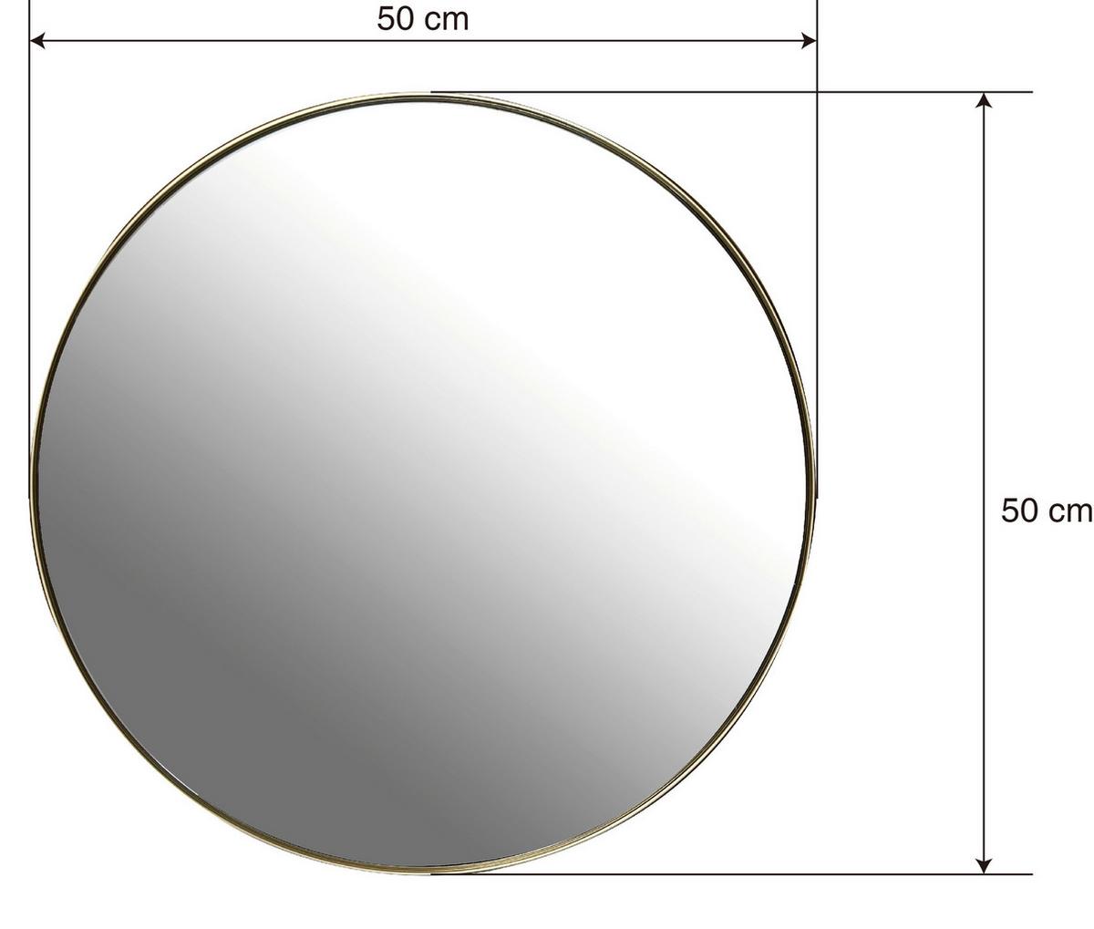 Ogledalo Rom - zlatne boje, Moderno, staklo/metal (50/50/1,5cm) - Modern Living