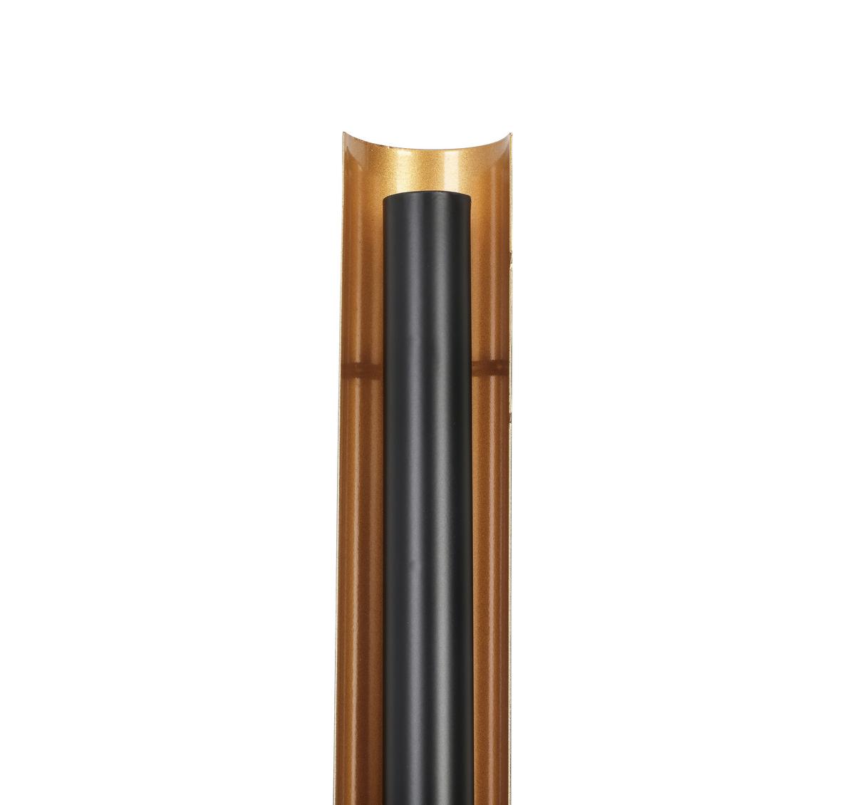 Stoječa Led-svetilka Gumo - zlate barve/črna, Moderno, kovina (18/144cm) - Mömax