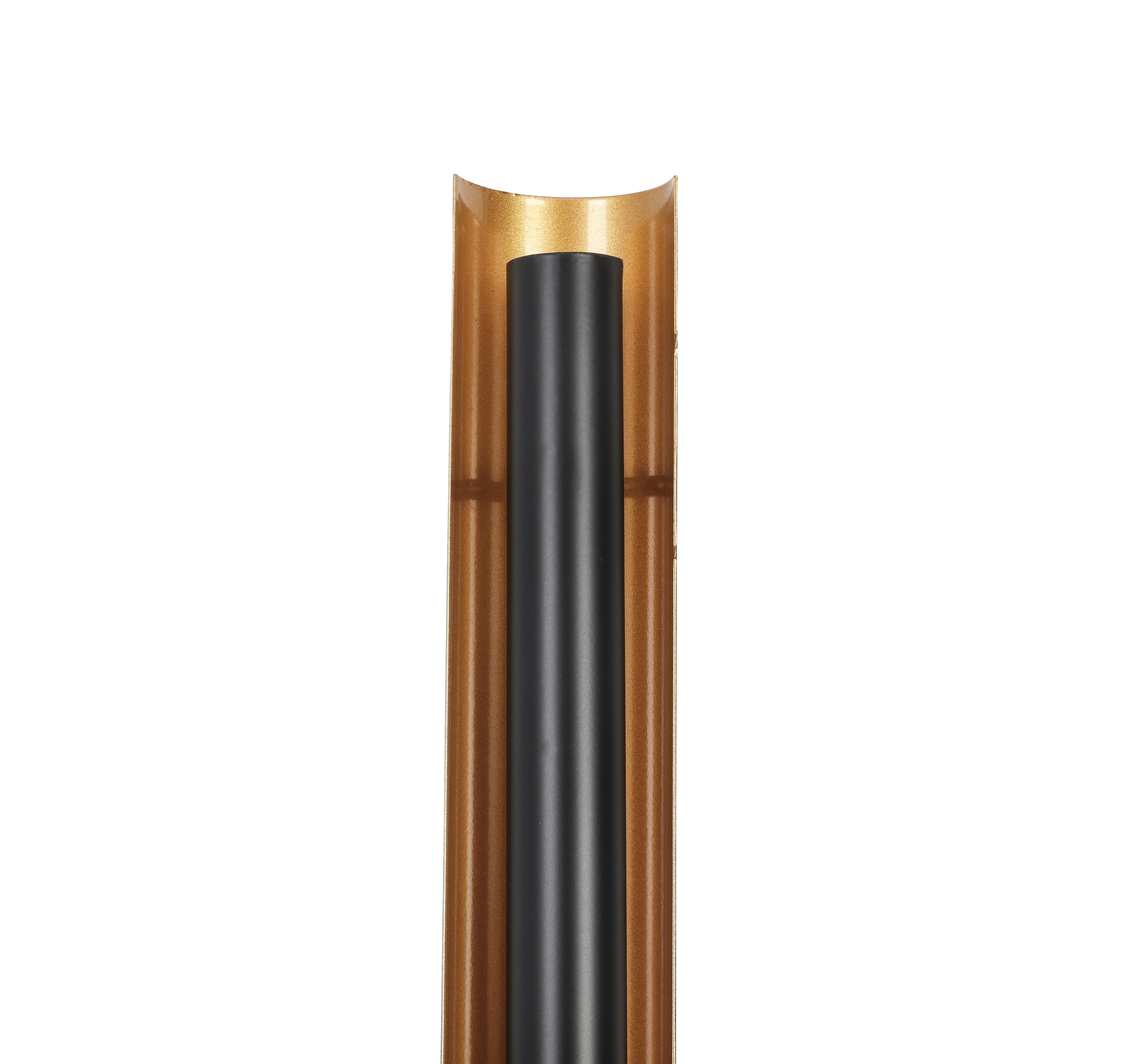 LED-GOLVLAMPA GUMO - svart/guldfärgad, Modern, metall (18/144cm) - Mömax