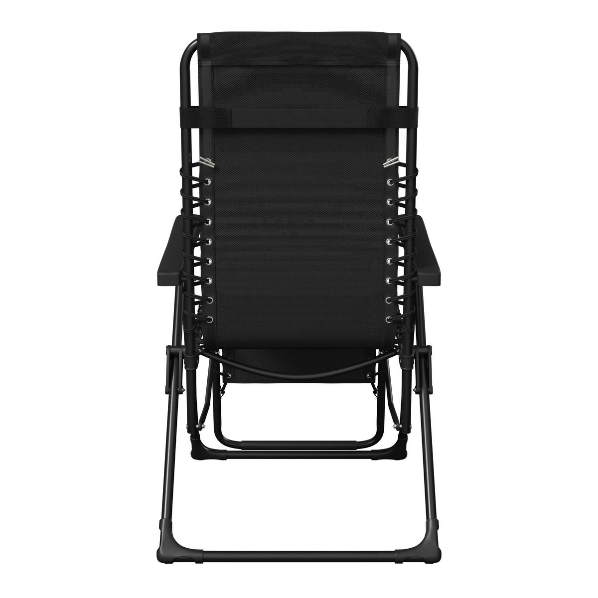 Gartensessel Marcel Schwarz - Schwarz, Basics, Kunststoff/Textil (153/108/63,5cm) - Mömax