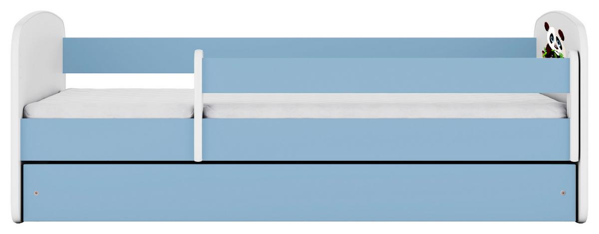 Otroška Postelja Babydreams, Bela, Modra, 80x160cm - modra/bela, Moderno, tekstil/leseni material (80/160cm) - MID.YOU