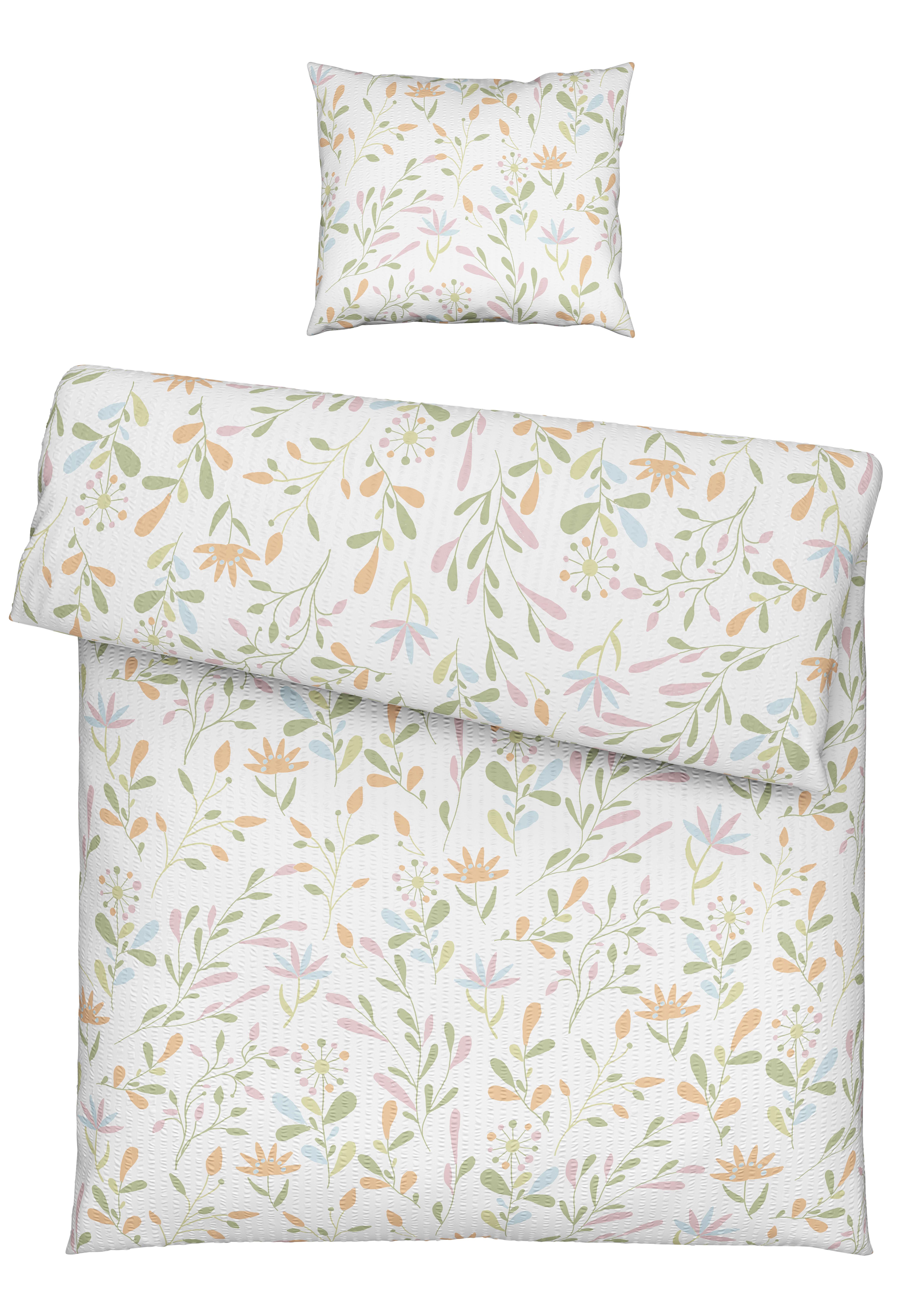 BETTWÄSCHESET MARINA - Weiss, Konventionell, Textil (160/210cm) - Mömax