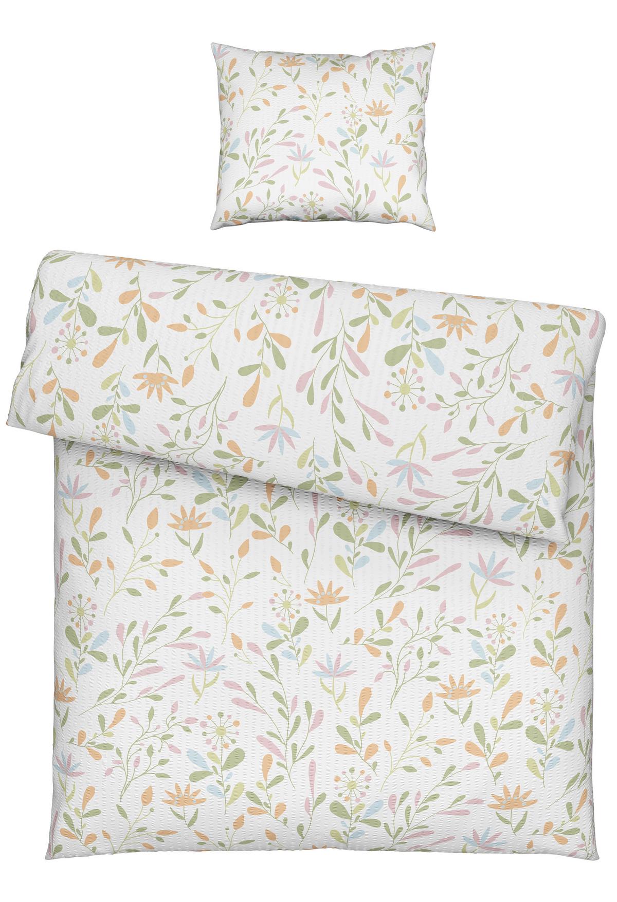 BETTWÄSCHESET MARINA - Weiss, Konventionell, Textil (160/210cm) - Mömax
