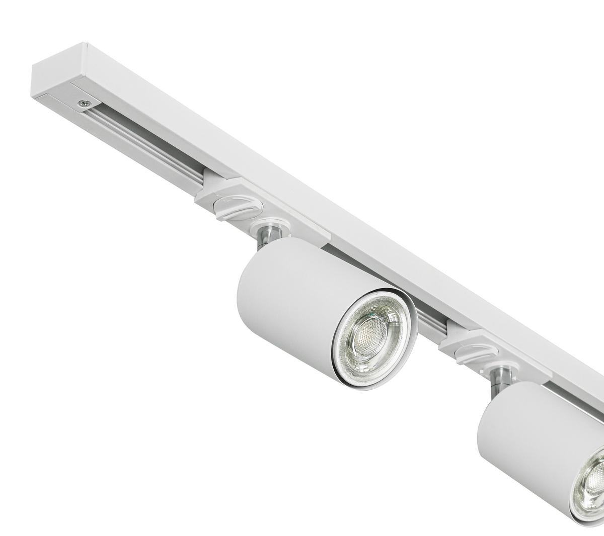 SYSTEM SZYNOWY BINE - biały/kolor chromowy, Trend, tworzywo sztuczne/metal (210/5,5/14cm) - Novel