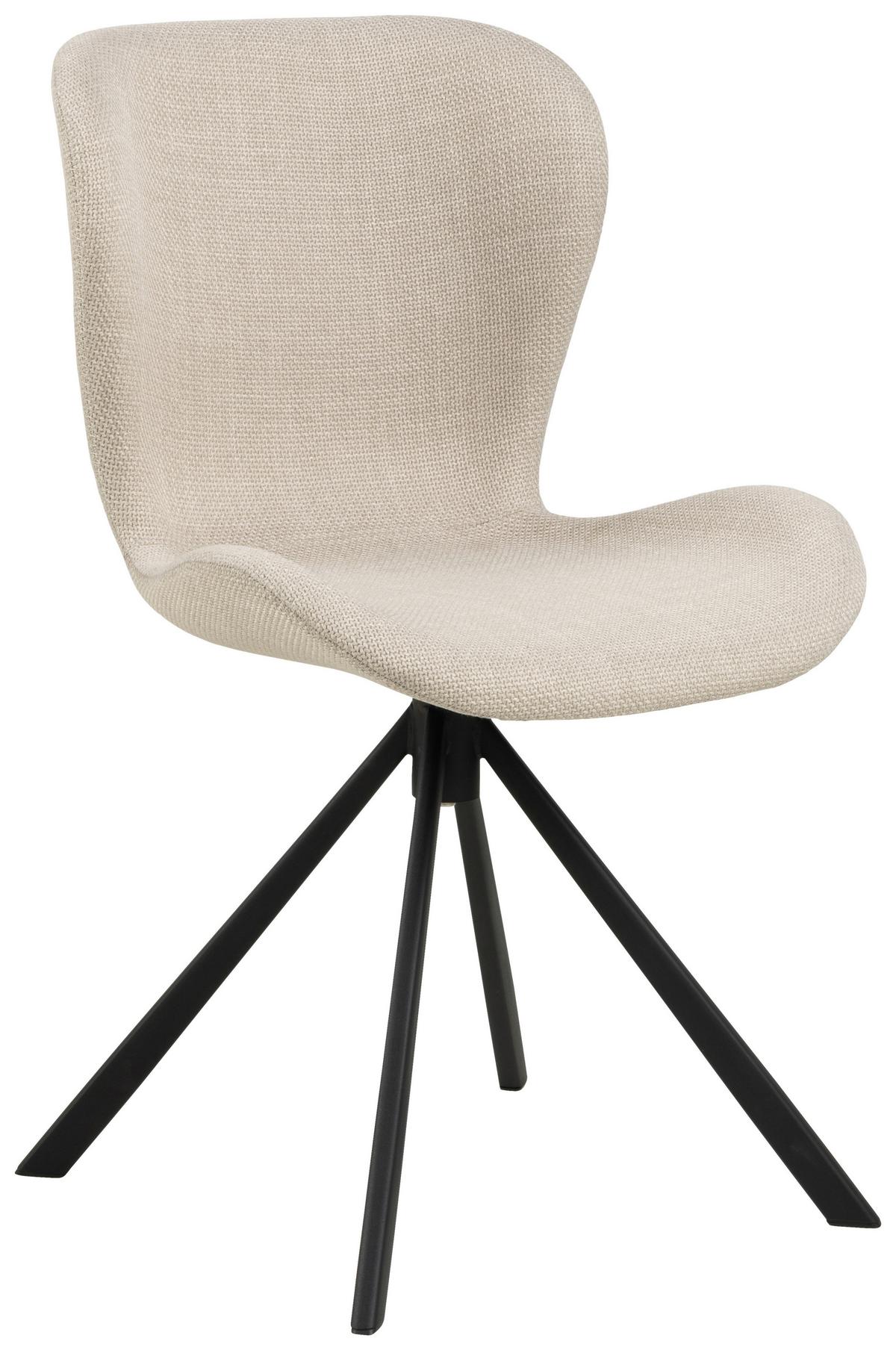 KRZESŁO BATILDA -A1 - beżowy/czarny, Design, metal/tkanina (46,5/81/53cm) - MID.YOU