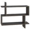 Stenska Polica Paralel - temno rjava, Design, leseni material (70/65/22cm) - Livetastic