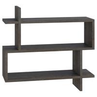 Stenska Polica Paralel - temno rjava, Design, leseni material (70/65/22cm) - Livetastic