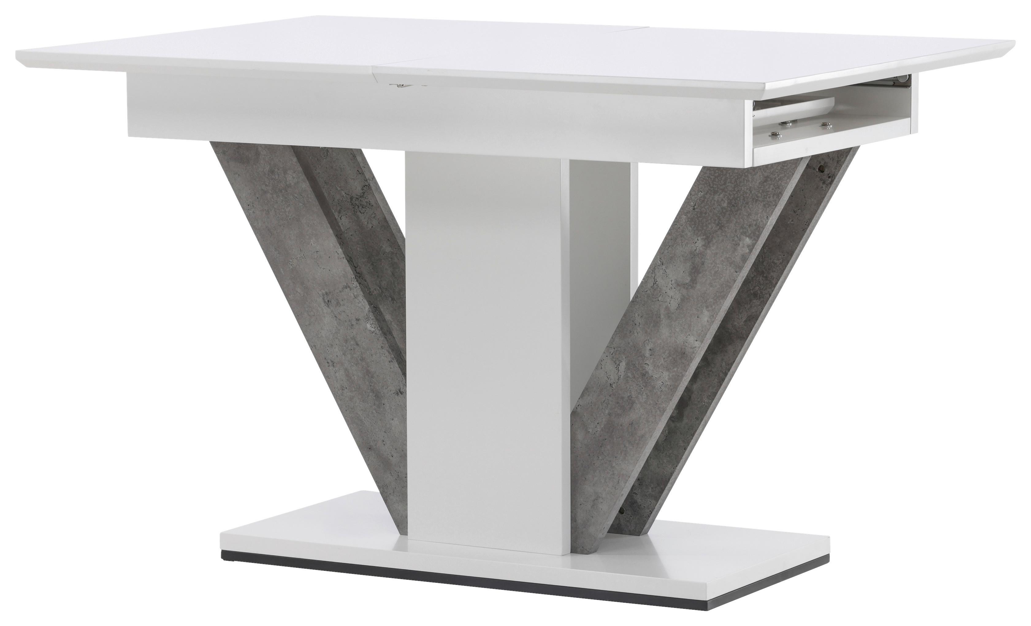 ESSTISCH DISA - Weiß/Grau, Design, Holz/Holzwerkstoff (120/80/76cm) - Livetastic