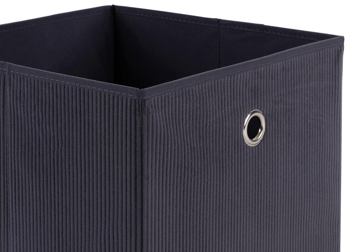 Cutie pliabilă Cubi New - gri, Modern, carton/textil (30/30/30cm) - Modern Living