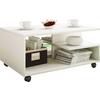 Klubska Miza Stango, Bela - bela, Basics, leseni material (50/80/40cm) - MID.YOU