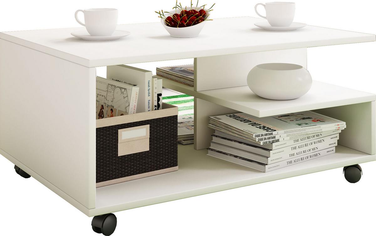 Klubska Miza Stango, Bela - bela, Basics, leseni material (50/80/40cm) - MID.YOU