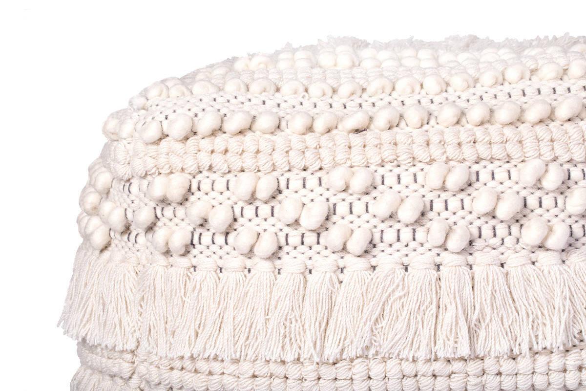 Pouf Bohist Natural Creme - Creme, Trend, Textil (50/45/50cm) - Kayoom