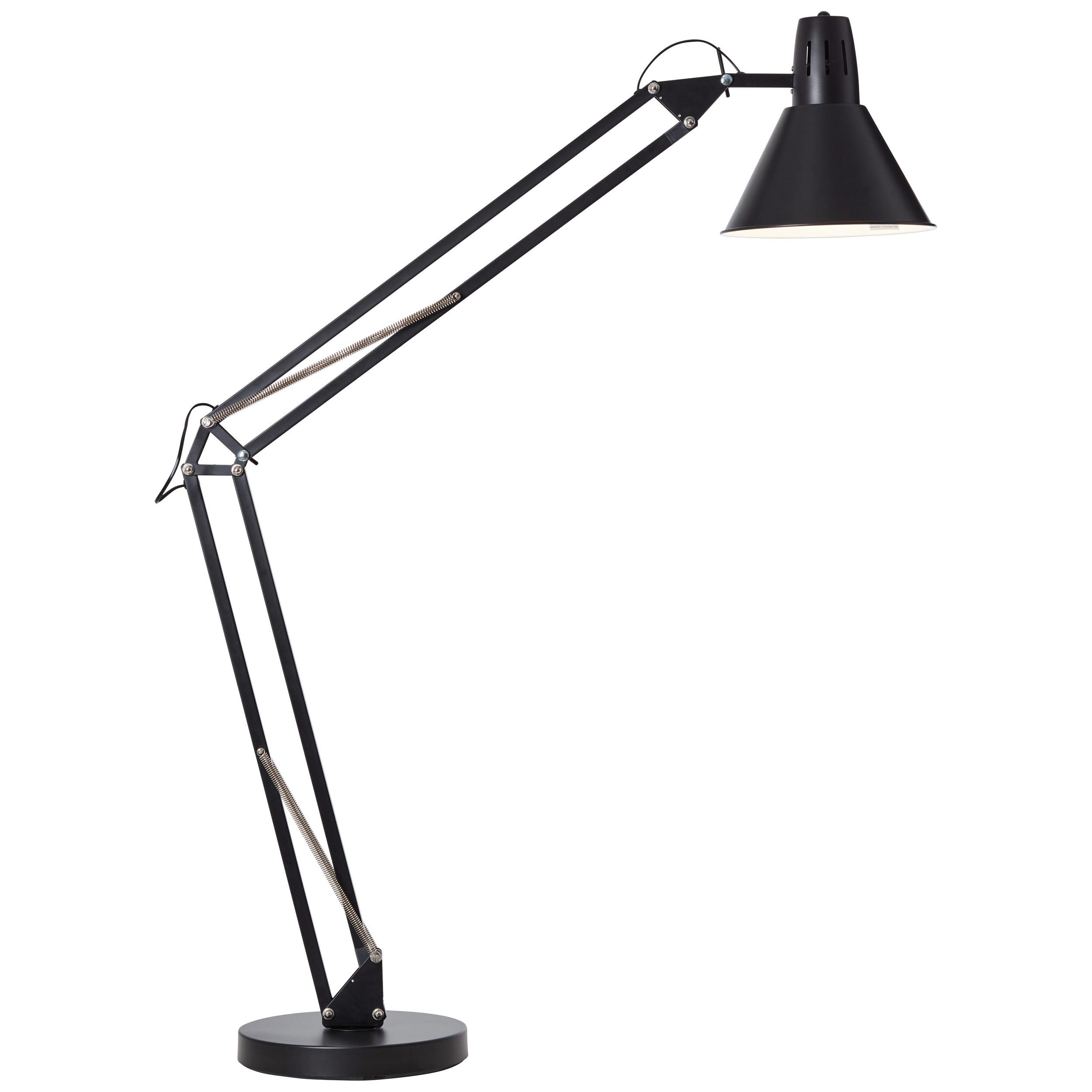 Stehleuchte Winston Schwarz max. 60 Watt - Schwarz, Basics, Metall (32/176cm) - Brilliant
