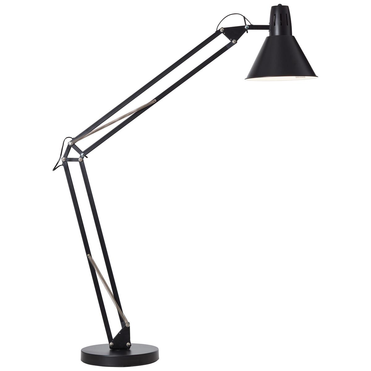 Stehleuchte Winston Schwarz max. 60 Watt - Schwarz, Basics, Metall (32/176cm) - Brilliant