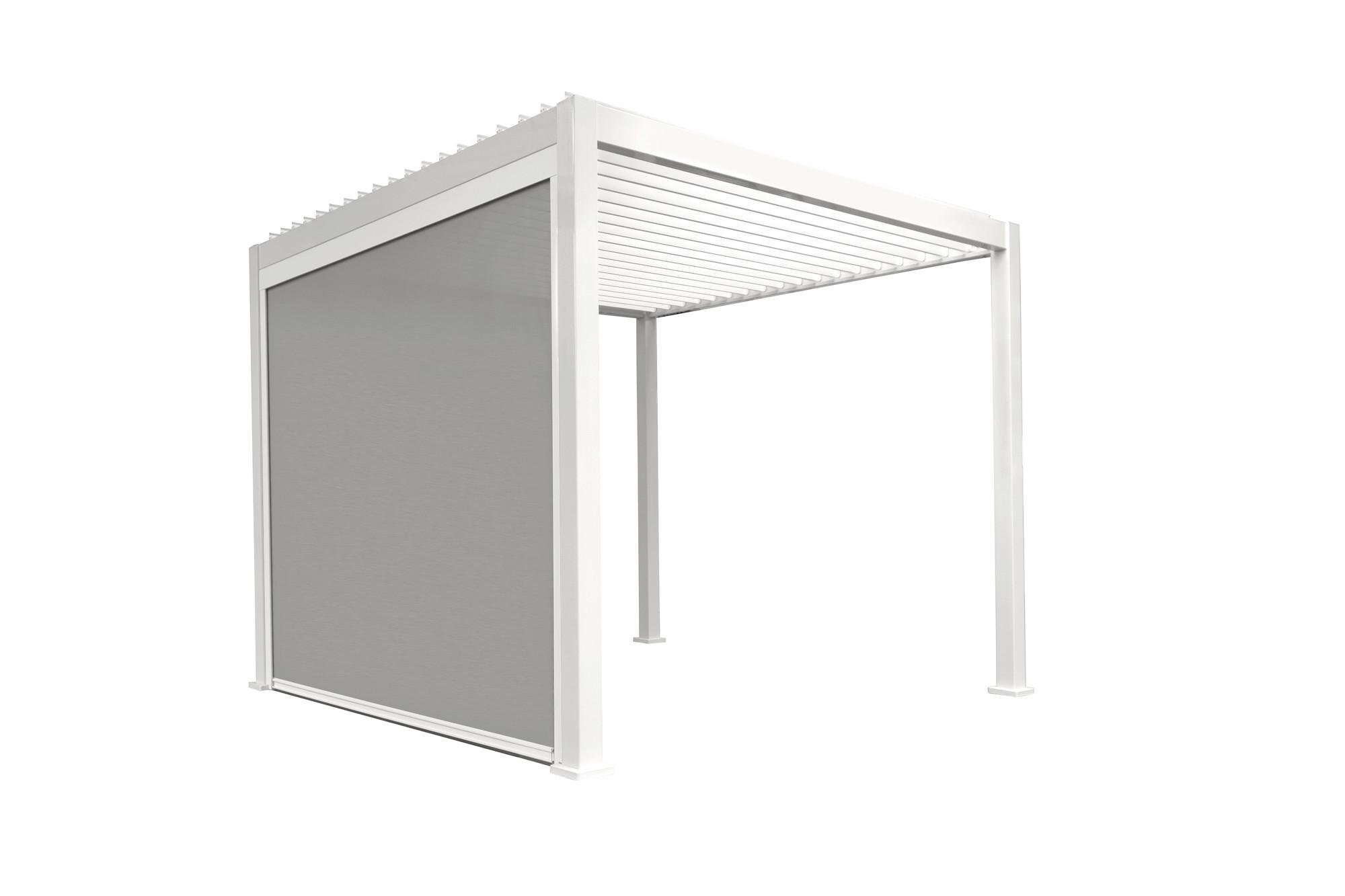 Pavillon-Rollo Mirador Grau BxH: 300x250 cm - Weiß/Grau, MODERN, Textil/Metall (300/250/10cm) - Gardenson