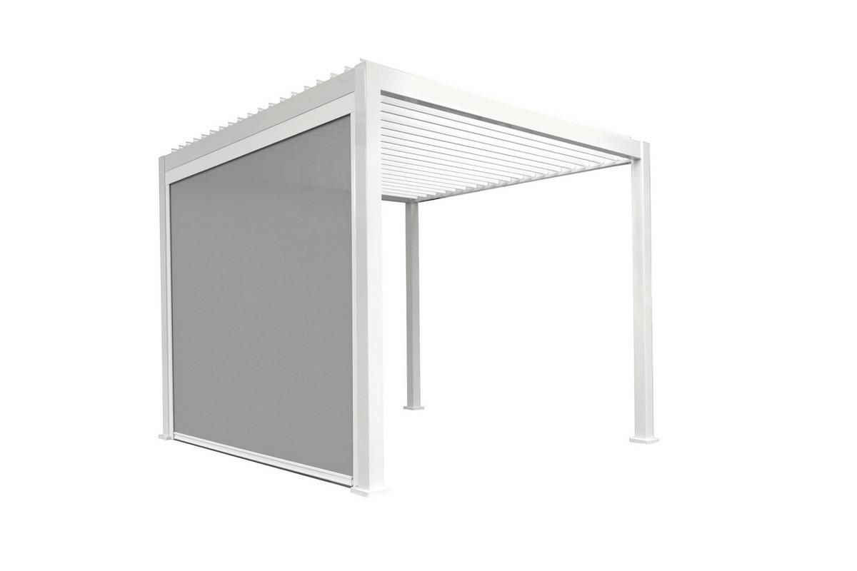 Pavillon-Rollo Mirador Grau BxH: 300x250 cm - Weiß/Grau, MODERN, Textil/Metall (300/250/10cm) - Gardenson