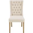 Stuhl Creme/Eschefarben - Eschefarben/Creme, ROMANTIK / LANDHAUS, Holz/Textil (51/104/63cm) - Zandiara