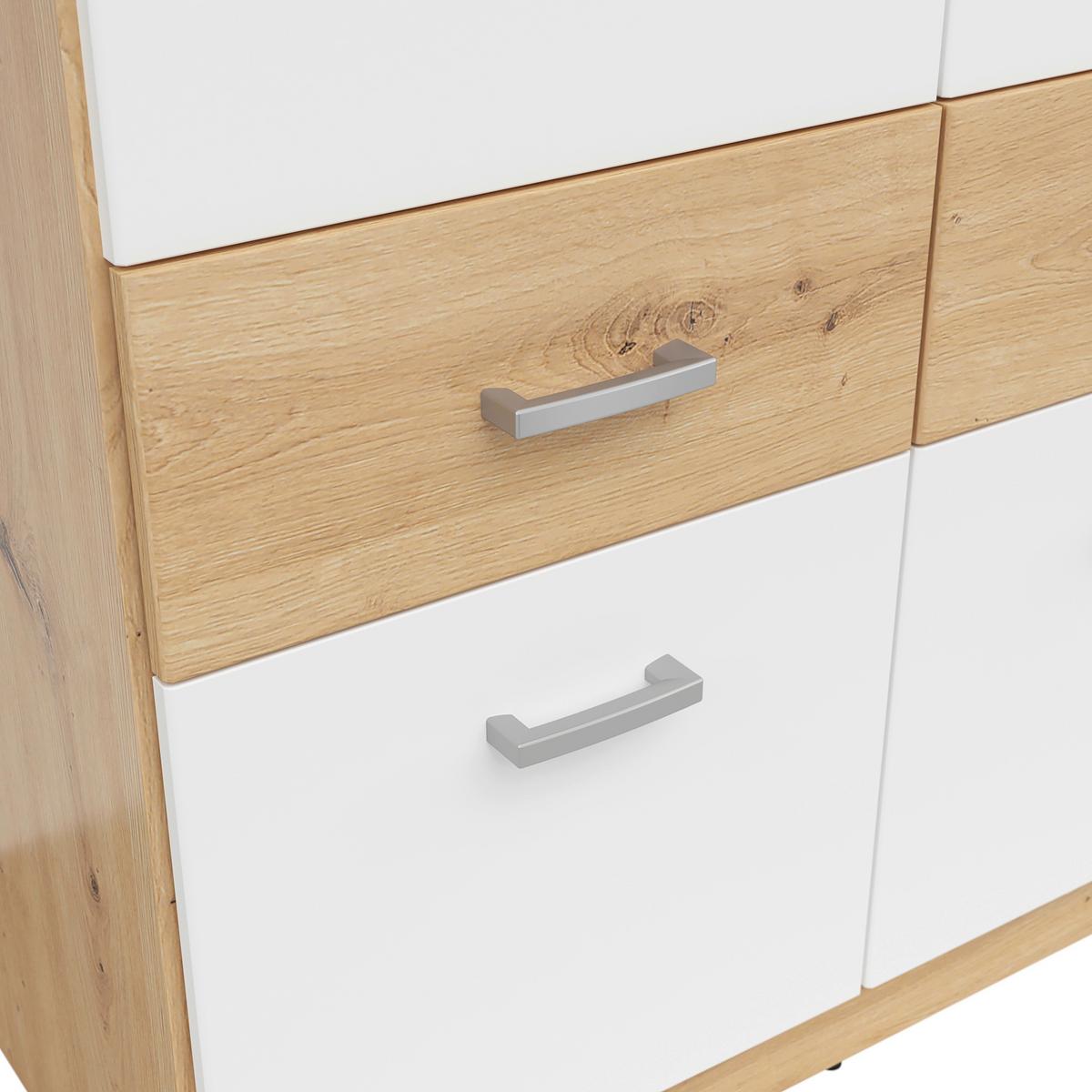 Dulap BRANDO 2 - alb/stejar Artisan, Konventionell, material pe bază de lemn (91/199/58cm)