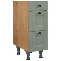 Schubkastenunterschrank Cascada Grün - Eichefarben/Schwarz, MODERN, Holzwerkstoff/Metall (30/87/56cm) - Nobilia