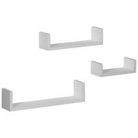 Wandboardset U-Bord in Weiss 3-teilig - Weiss, Konventionell, Holzwerkstoff (42-32-22/9,5/10-8,5-7cm) - Mömax