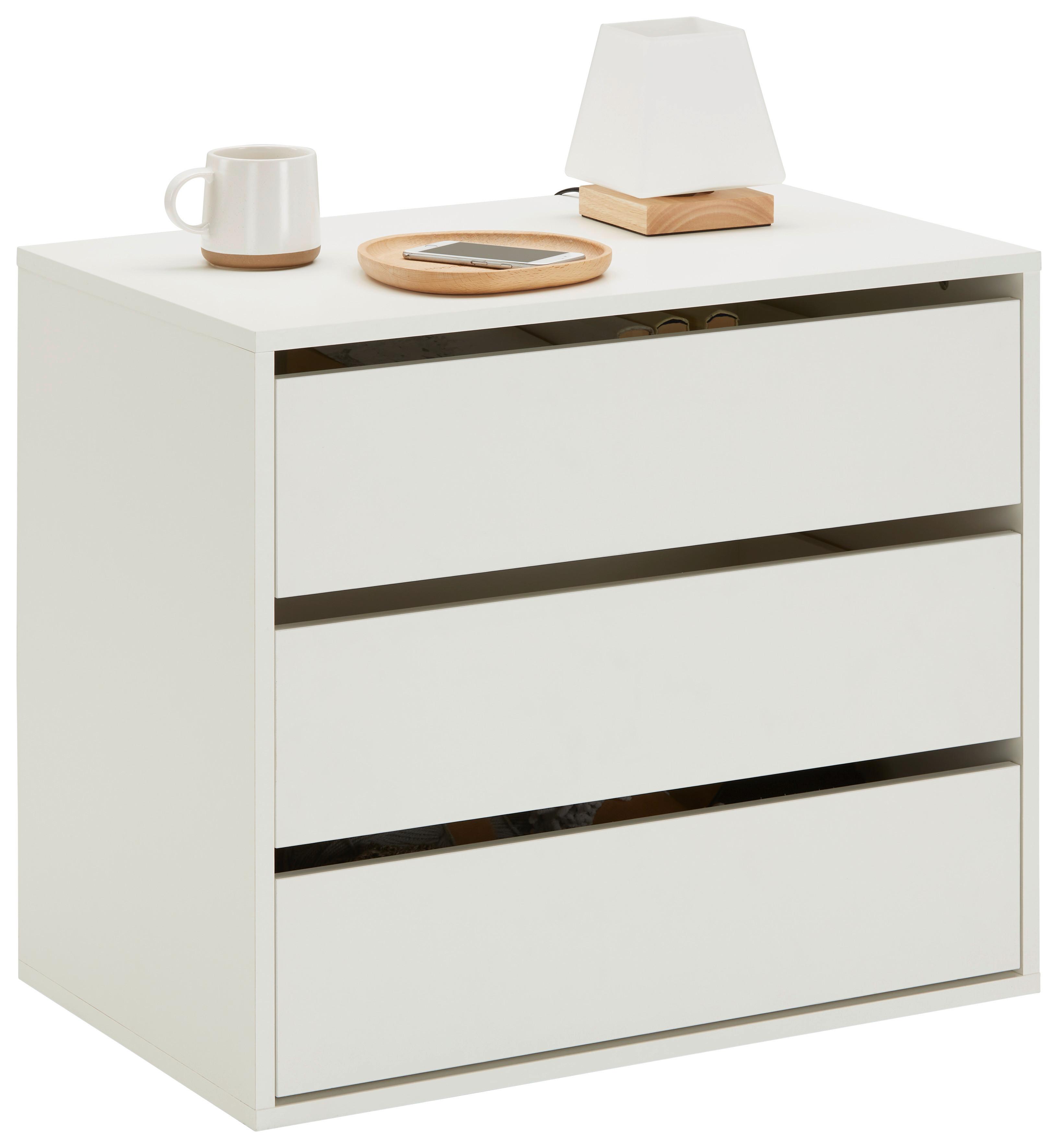 Schubladenset in Weiß - Weiß, KONVENTIONELL, Holzwerkstoff (70/61/44cm) - Based
