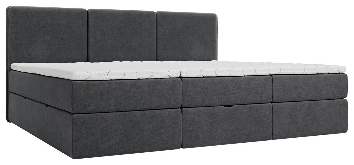 Familienbett Domino Combo Anthrazit ca.240x200cm - Anthrazit/Schwarz, MODERN, Holz/Holzwerkstoff (240/200cm) - MID.YOU