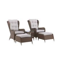 LOUNGEGARNITUR WASHINGTON - Beige/Braun, KONVENTIONELL, Kunststoff/Textil - Gardenson