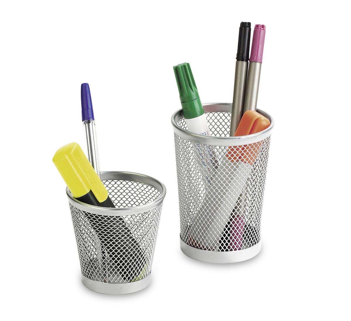 Stiftehalter aus Metall in Silber - Silberfarben, Metall (7cm) - Mömax