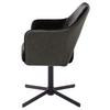 STOL MED ARMSTÖD VALLETTA - svart/antracit, Klassisk, metall/textil (61/85/60cm) - Premium Living